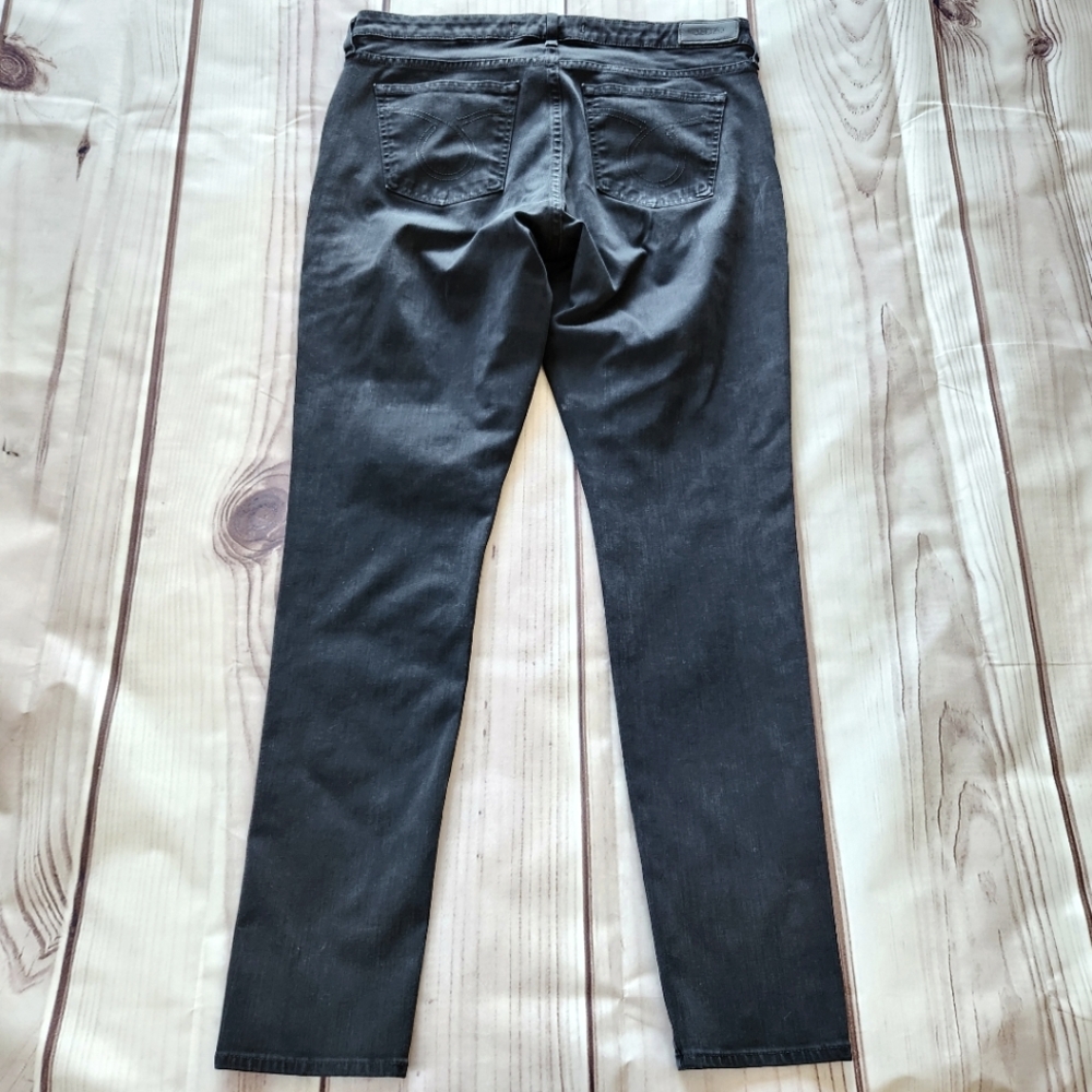 Big Star "Maddie Skinny" Black Midrise Jeans Silver Thread Y2K | Women's Size 31 - Picture 5 of 10